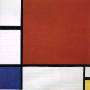 Piet Mondrian Red, blue and yellow composition oil